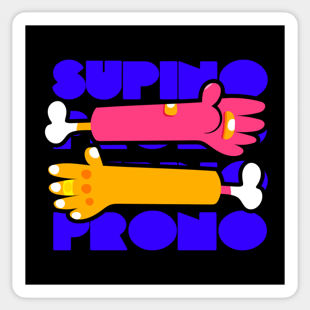 Prone and Supine Sticker by clarabmtnez